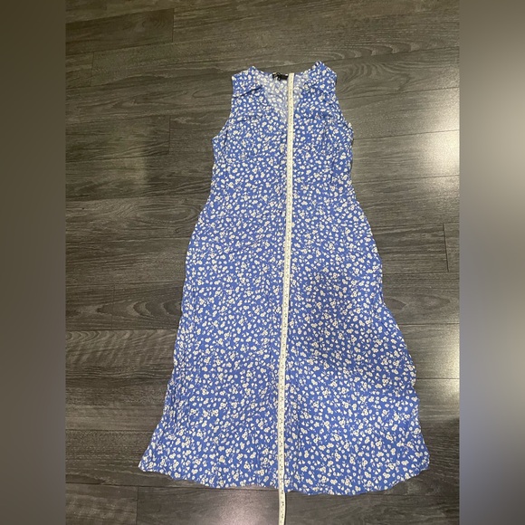 Nobody's Child Blue Floral Button-up Dress - Picture 4 of 7